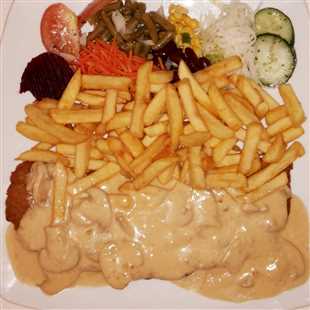Rahm oder Pfeffer Schnitzel
